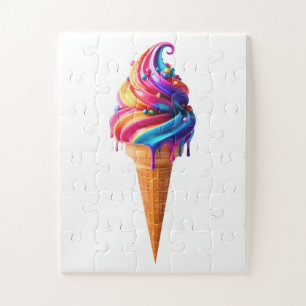 Puzzle Le cône de glace classique vibrant de SlipperyJoe'