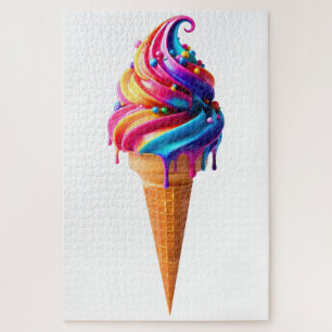 Puzzle Le cône de glace classique vibrant de SlipperyJoe'