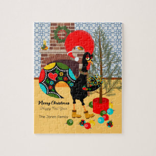 Puzzle Le coq portugais et les lumières de Noël