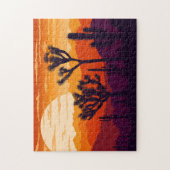 Puzzle Le coucher de soleil sur le désert (Vertical)