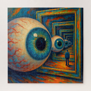 Puzzle "Le couloir de la vue" - Un portrait surréaliste