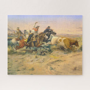 Puzzle Le cow-boy qui abandonne le troupeau Charles Russe