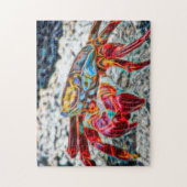 Puzzle Le crabe d'art sur la vie marine du sable (Vertical)