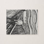 Puzzle Le Cri d'Edvard Munch Noir et Blanc (Horizontal)