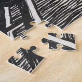Puzzle Le Cri d'Edvard Munch Noir et Blanc (Côté)