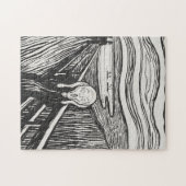 Puzzle Le cri d'Edvard Munch noir et blanc (Horizontal)