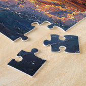 Puzzle Le dauphin saute au coucher du soleil (Côté)