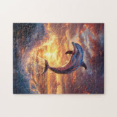 Puzzle Le dauphin saute au coucher du soleil (Horizontal)