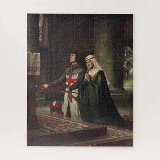 Puzzle Le Dédication (Chevalier médiéval et Sa Dame) (Vertical)