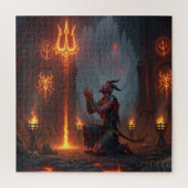 Puzzle Le diable prie avec trident (Vertical)