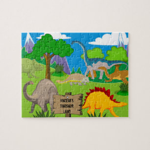 Puzzle Le dinosaure de l'enfant personnalisé