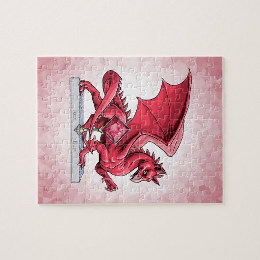 Puzzle Le dragon de pierre de naissance de juillet : Ruby (Horizontal)