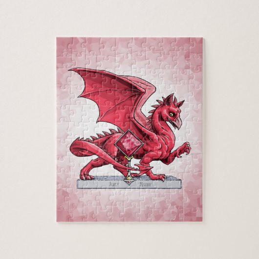 Puzzle Le dragon de pierre de naissance de juillet : Ruby (Vertical)