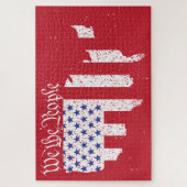 Puzzle Le drapeau américain de la paix Nous le peuple Amé (Vertical)