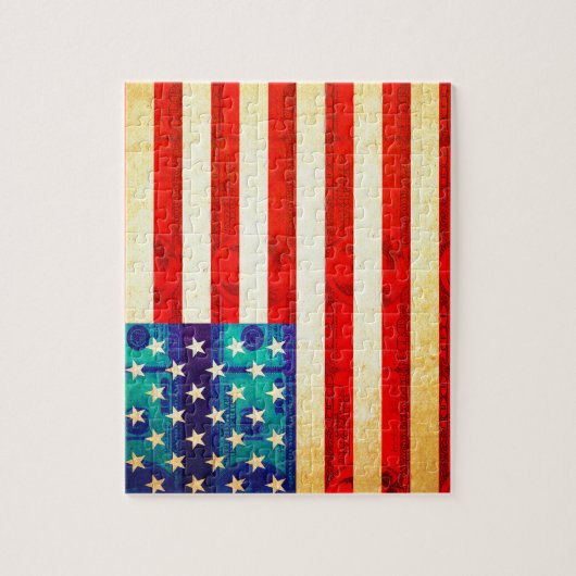 Puzzle Le drapeau américain de l'argent (Vertical)