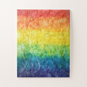 Puzzle Le drapeau tie-dyé de SlipperyJoe arc-en-ciel pres