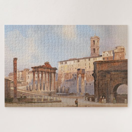 Puzzle Le Forum romain antique (par Ippolito Caffi) (Horizontal)