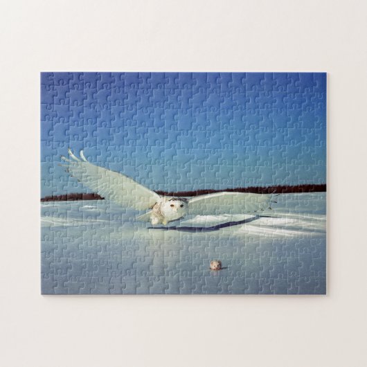 Puzzle Le grand oiseau de proie de la Chouette des neiges (Horizontal)