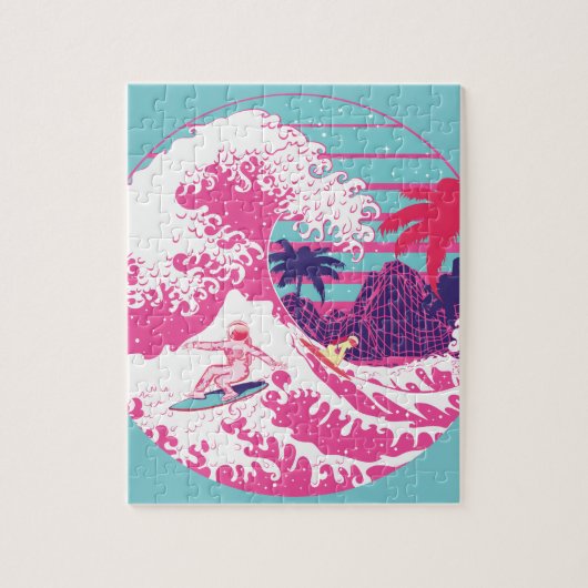 Puzzle Le grand surf rose (Vertical)
