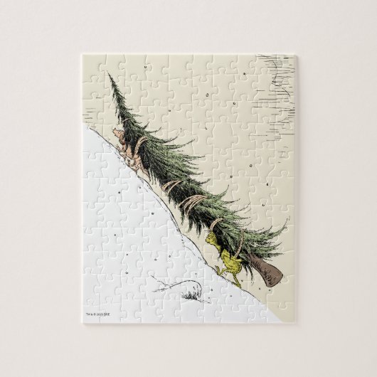 Puzzle Le Grinch et Max rapportent le sapin de Noël (Vertical)