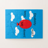 Puzzle Le handicap ne me fera pas tomber : Rouge Blanc &  (Horizontal)
