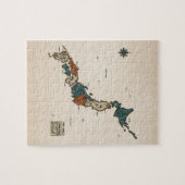 Puzzle Le Japon - carte vintage (Horizontal)