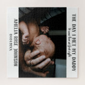 Puzzle Le Jour Où J'Ai Rencontré Mon Papa Photo Keepsaké (Horizontal)