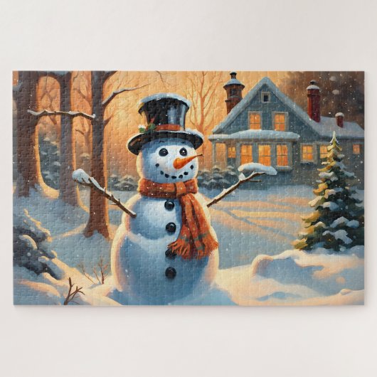 Puzzle Le joyeux bonhomme de neige (Horizontal)