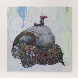 Puzzle « Le Julbock » Chèvre de Noël par John Bauer
