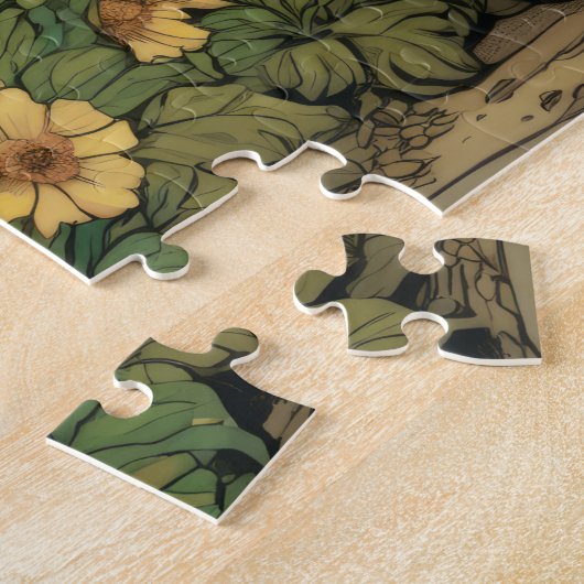 Puzzle Le Labradoodle géant sur la ferme (Côté)