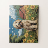 Puzzle Le Labradoodle géant sur la ferme (Vertical)