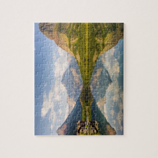 Puzzle Le lac Swiftcurrent, avec de nombreux glaciers, (Vertical)