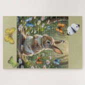 Puzzle Le lapin et les papillons (Horizontal)