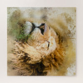 Puzzle Le lion est le roi des animaux (Horizontal)