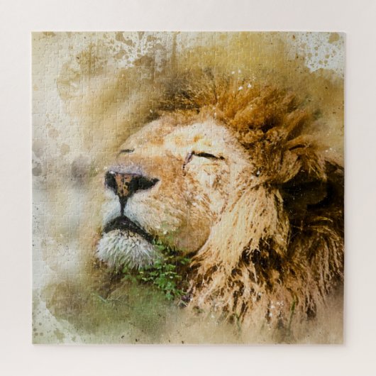 Puzzle Le lion est le roi des animaux (Vertical)