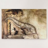 Puzzle « Le Lion et l'Éléphant » par Arthur Rackham (Horizontal)
