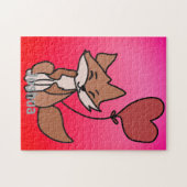 Puzzle Le Lonely Fox et le Heart Balloon | Amour (Horizontal)