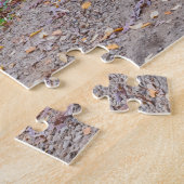 Puzzle le long du sentier forestier sinueux des collines  (Côté)