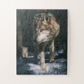 Puzzle Le loup dans l'animal sauvage (Vertical)
