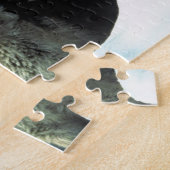 Puzzle Le loup de bois nord-américain en neige (Côté)