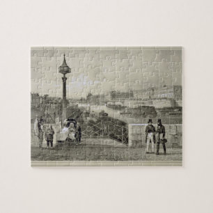 Puzzle Le Louvre, gravé par Auguste Bry (gravure)