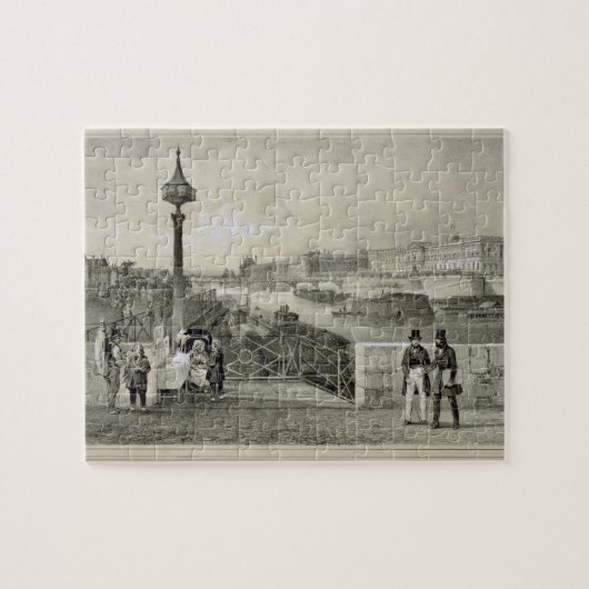 Puzzle Le Louvre, gravé par Auguste Bry (gravure) (Horizontal)