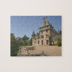 Puzzle Le magnifique château de Pressac et le jardin