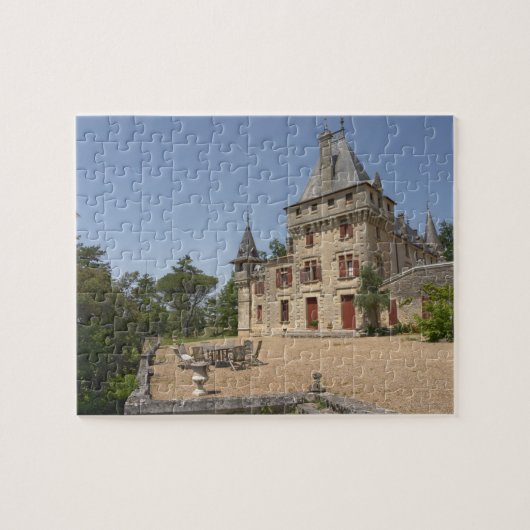 Puzzle Le magnifique château de Pressac et le jardin (Horizontal)