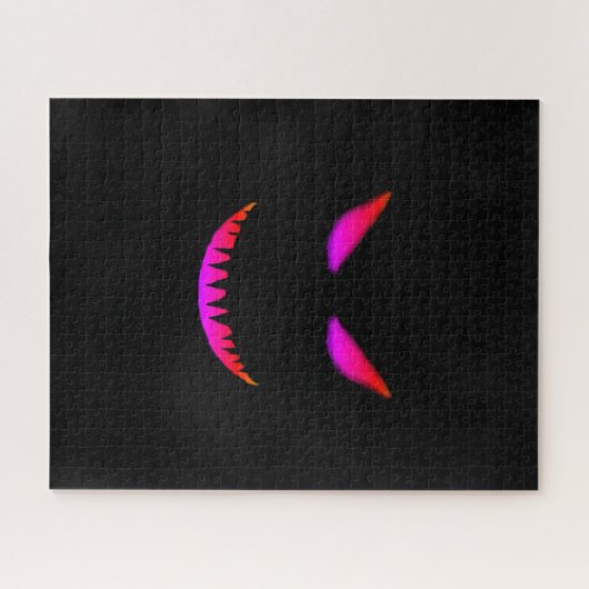 Puzzle Le Mal Face Difficile Difficulté Rose Noir (Horizontal)