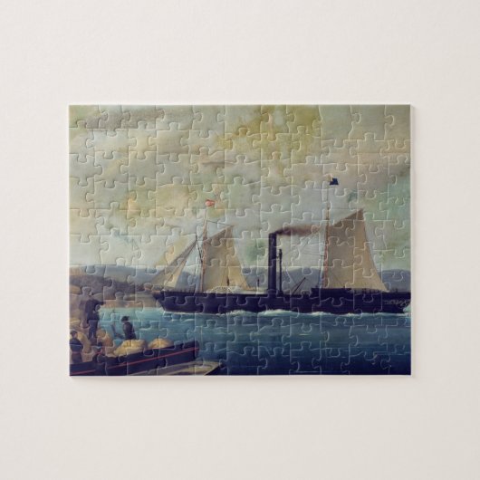 Puzzle Le "Mallorcan", bateau sur lequel George Sand et (Horizontal)