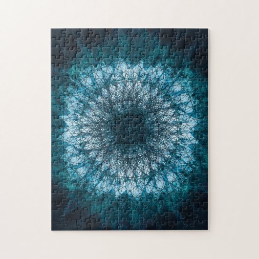 Puzzle Le Mandala bleu indigo (Vertical)