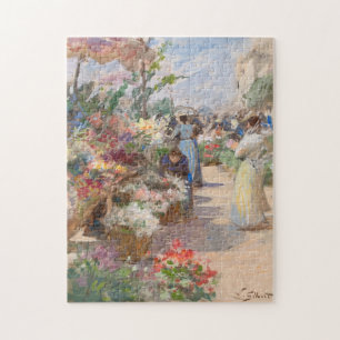 Puzzle Le marché aux fleurs   Victor Gabriel Gilbert