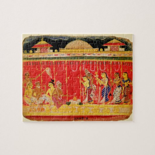 Puzzle Le mariage des parents de Krishna, d'une (Horizontal)