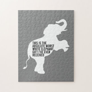 Puzzle Le meilleur cadeau d'éléphant blanc jamais drôle